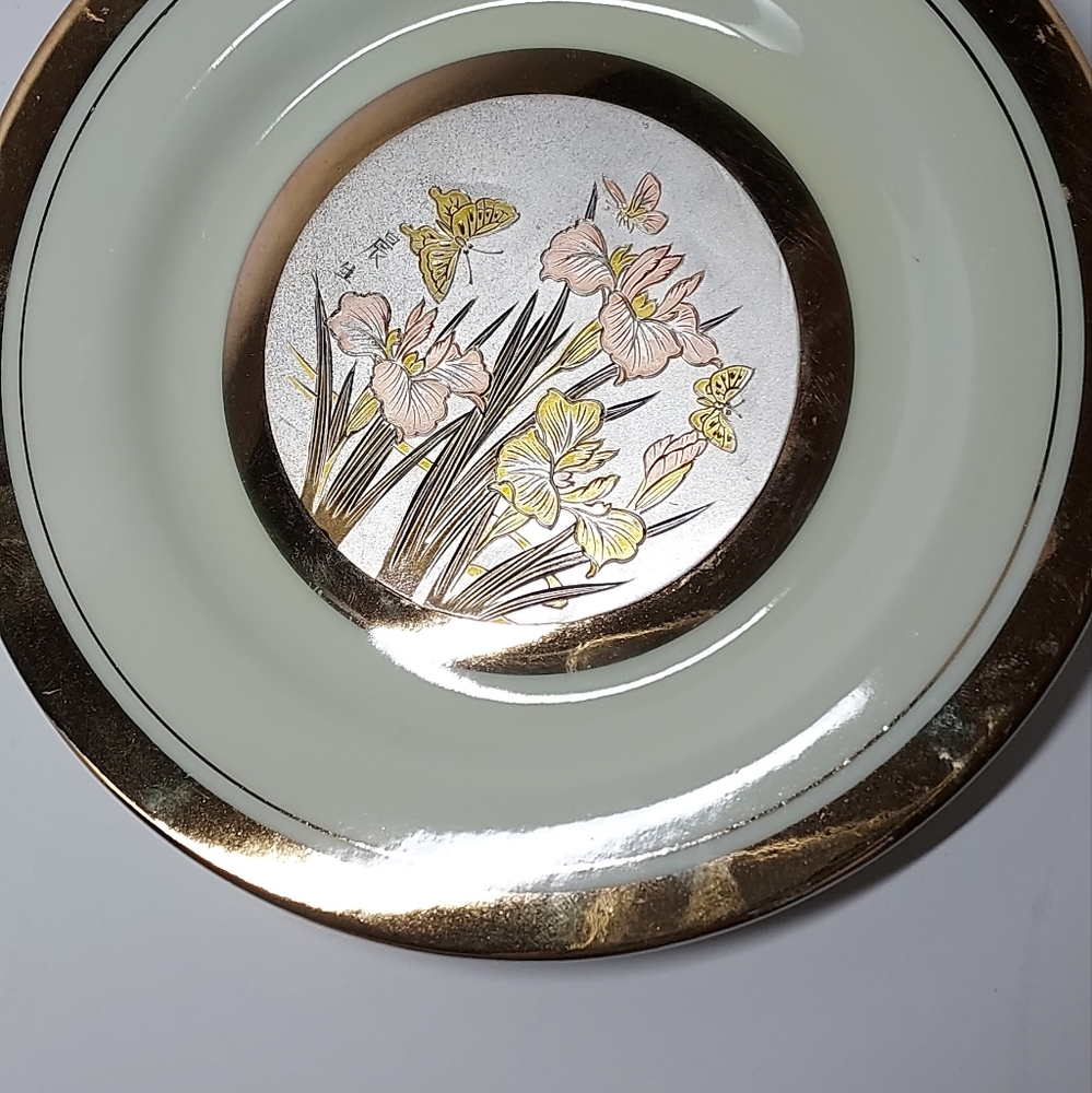 Art of Chokin 24k Gold Trimmed Decorative Plate
